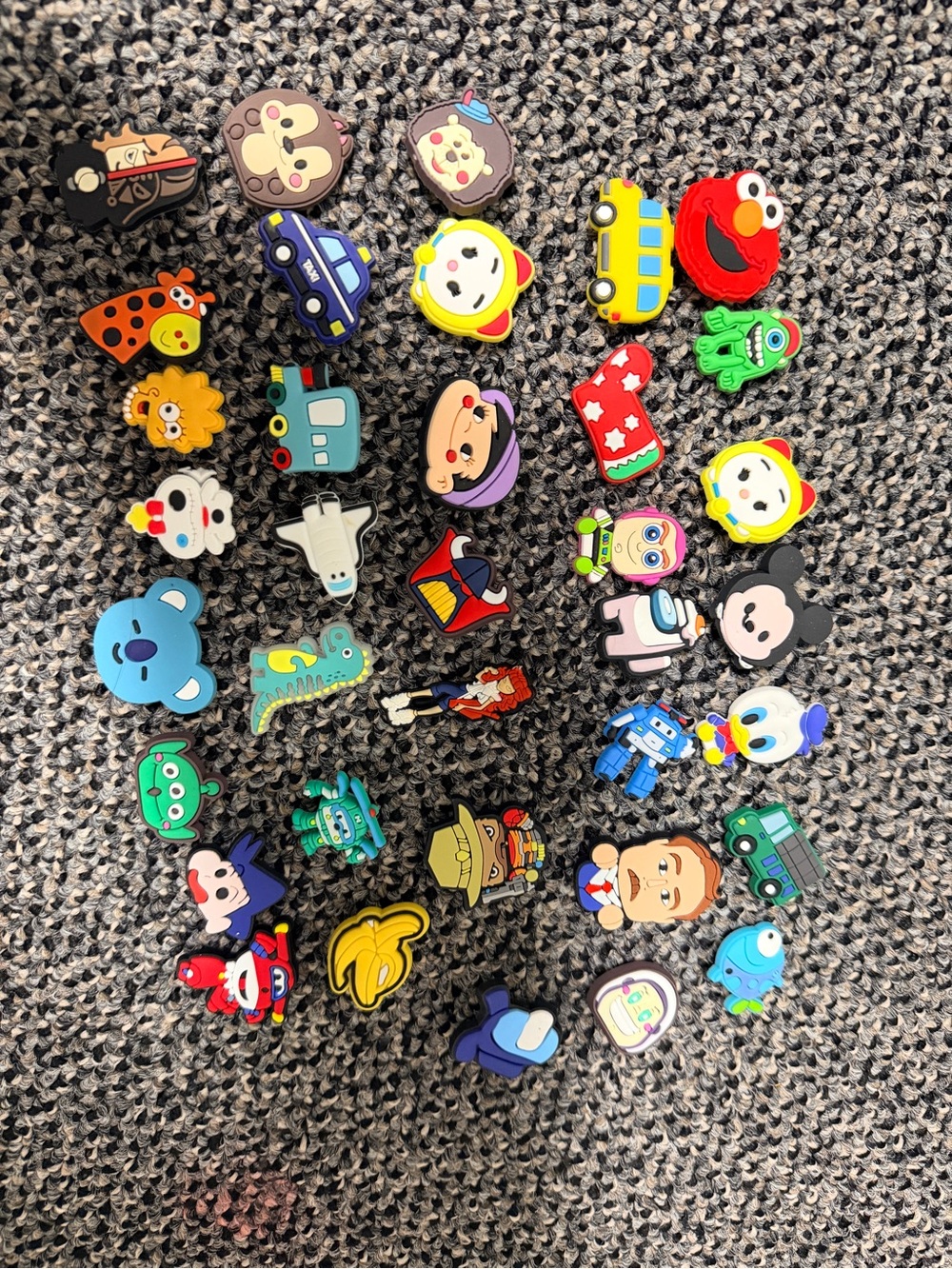 Kids Cartoon Shoe Charms Pack - Colorful Assorted Characters